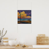 ウィンドハーベスト – Solarpunk Poster ポスター (キッチン)