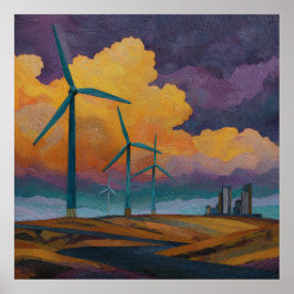 ウィンドハーベスト – Solarpunk Poster ポスター