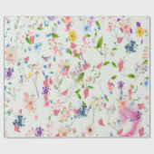 ウィンドピンクの花 ラッピングペーパー (フラット)