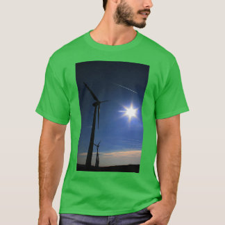 ウィンドファームとブルースカイ Tシャツ