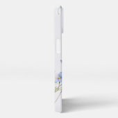 ウィンドフラワーグランドキッズの名前ブルー iPhoneケース (右側面)