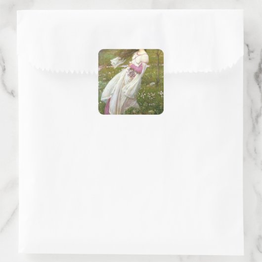 ウィンドフラワーズジョンウィリアムウォーターハウス スクエアシール (バッグ)