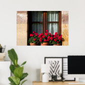 ウィンドフラワーポットin village ポスター (ホームオフィス)