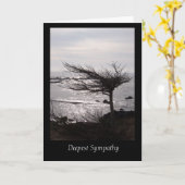 ウィンドブロウンツリーパーテント同情カード カード (黄色い花)