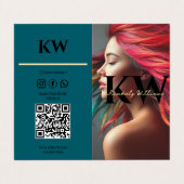 ウィンドブローンのヘア折り畳みカーモダンド – & エレガント 名刺 (外部フラット)