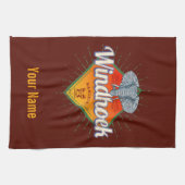 ウィンドホークナミビアレトロゾウヴィンテージアフリカ キッチンタオル (横)