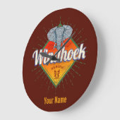 ウィンドホークナミビアレトロゾウヴィンテージアフリカ ラージ壁時計 (傾斜)