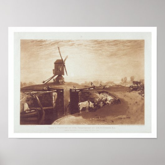 ウィンドミルとロック、ウィリアム・セーが彫った(1768-1) ポスター (正面)