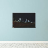 ウィンドミルウィンドファームカーサーカ1930の写真ネオン キャンバスプリント (インサイチュ (ウッドフロア))