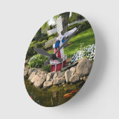 ウィンドミルガーデンデコール ラウンド壁時計 (傾斜)