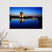 ウィンドミルズアットブルーアワーポスタープリント ポスター (キッチン)