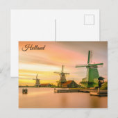 ウィンドミルズオランダオランダ旅行写真 ポストカード (正面/裏面)