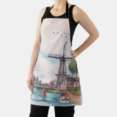 ウィンドミルデアドリアーンハーレムオランダウォータカラー エプロン (インサイチュ)