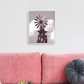 ウィンドミルブラック&ホワイト写真 キャンバスプリント (インサイチュ (リビング))