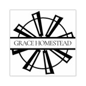 ウィンドミルホームステッド農家市場の名前の追加 ラバースタンプ (インプリント)