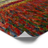 ウィンドミルポスター付きチューリップのモネ畑 ポスター (角)