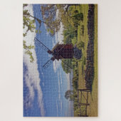 ウィンドミルランドスケープエストニアアイランドオブザレマ ジグソーパズル (縦)