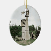 ウィンドミルルーラルファーム1890のカラスプラッシュ水色 セラミックオーナメント (右)