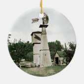 ウィンドミルルーラルファーム1890のカラスプラッシュ水色 セラミックオーナメント (裏面)