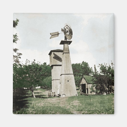 ウィンドミルルーラルファーム1890のカラスプラッシュ水色 マグネット (正面)