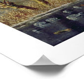 ウィンドミル凍ってい前の川のスケーター(油オン ポスター (角)