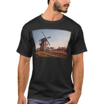 ウィンドミル素朴とチューリップフィールドサンセット