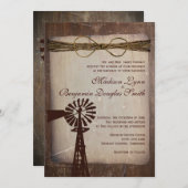 ウィンドミ素朴ルルーラルカントリーウエディング招待状 招待状 (正面/裏面)