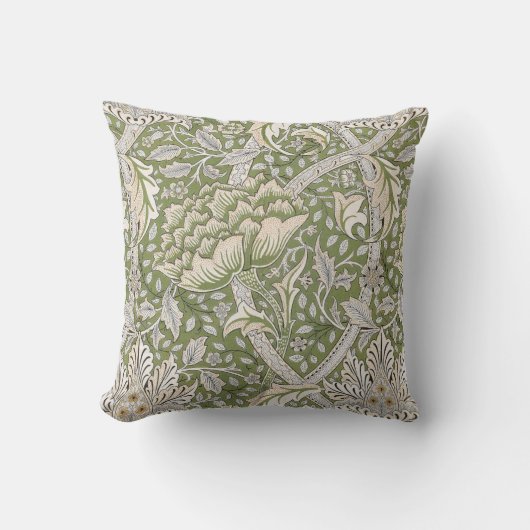 ウィンドラッシュ模様（William Morris著） クッション (正面)
