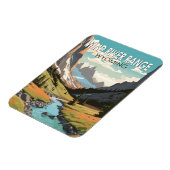 ウィンドリバーレンジワイオミントラベルアートヴィンテージ マグネット (左側)