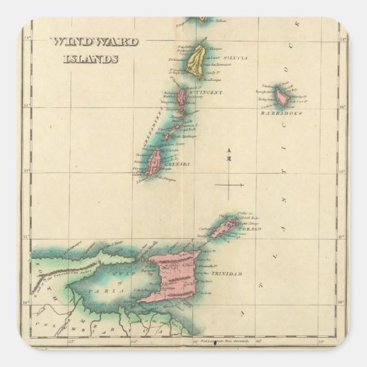 ウィンドワード諸島 スクエアシール (正面)