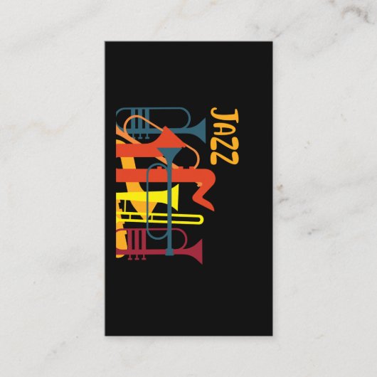 ウィンド楽器ジャズミュージシャントランペットミュージックラバー 名刺 (正面)