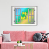 ウィンド素晴らしウ🖼️ Fabおもしろい自分で作成 キャンバスプリント (インサイチュ (リビング))