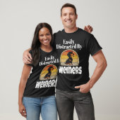 ウィンナー犬大好き!気が散りがちかも Funny Weiner Dog Love Tシャツ (ユニセックス)