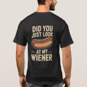 ウィンナー見たでしょ?面白いホットドッグBBQ Tシャツ (裏面)