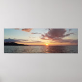 ウィンニペサーキー湖の夕日 ポスター (正面)