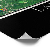 ウィンニペサーキー湖ニューハンプシャーサテライトマップ ポスター (角)