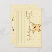 ウィンニーザプオーベビーシャワーサンキューカード サンキューカード (正面/裏面)