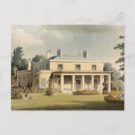 ウィンブルドン公園、R. Ackermann's (1764-1834) 'Rから ポストカード (正面)