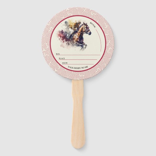 ウィンプレイスショー競走馬ダービーレッド ハンドファン (正面)