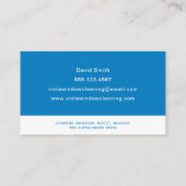 ウィンモダンドウクリーニングブルーミニマリスト 名刺 (裏面)
