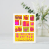 ウィンヤードタスマニアオーストラリアチューリップフィールド ポストカード (スタンド正面)