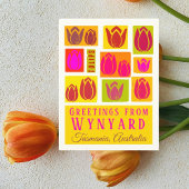 ウィンヤードタスマニアオーストラリアチューリップフィールド ポストカード