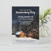 ウィン素朴ターキャビンカントリー引っ越し祝いパーティーパーティー 招待状 (スタンド正面)