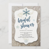 ウィン素朴タースノーブライダルシャワー 招待状 (正面)