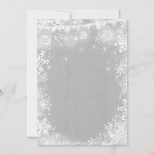 ウィン素朴ターワンダーランド誕生日招待状ブルー 招待状 (裏面)