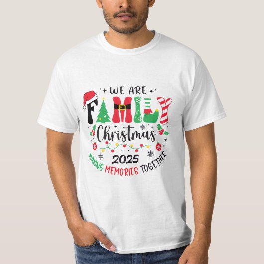 ウィーアーファミリー クリスマスTシャツ Tシャツ (正面)