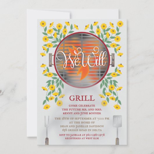 ウィーウィルウェディングシャワー招待状 招待状 (正面)