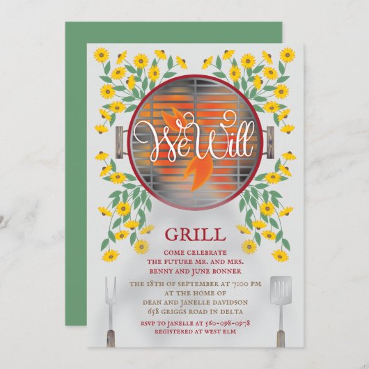 ウィーウィルウェディングシャワー招待状 招待状 (正面/裏面)