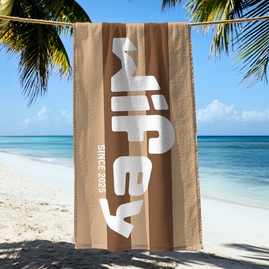 ウィーウィー新婚の花嫁コーヒーストライプのビーチタオル ビーチタオル