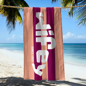 ウィーウィー新婚の花嫁コーラルピンクストライプビーチタオル ビーチタオル